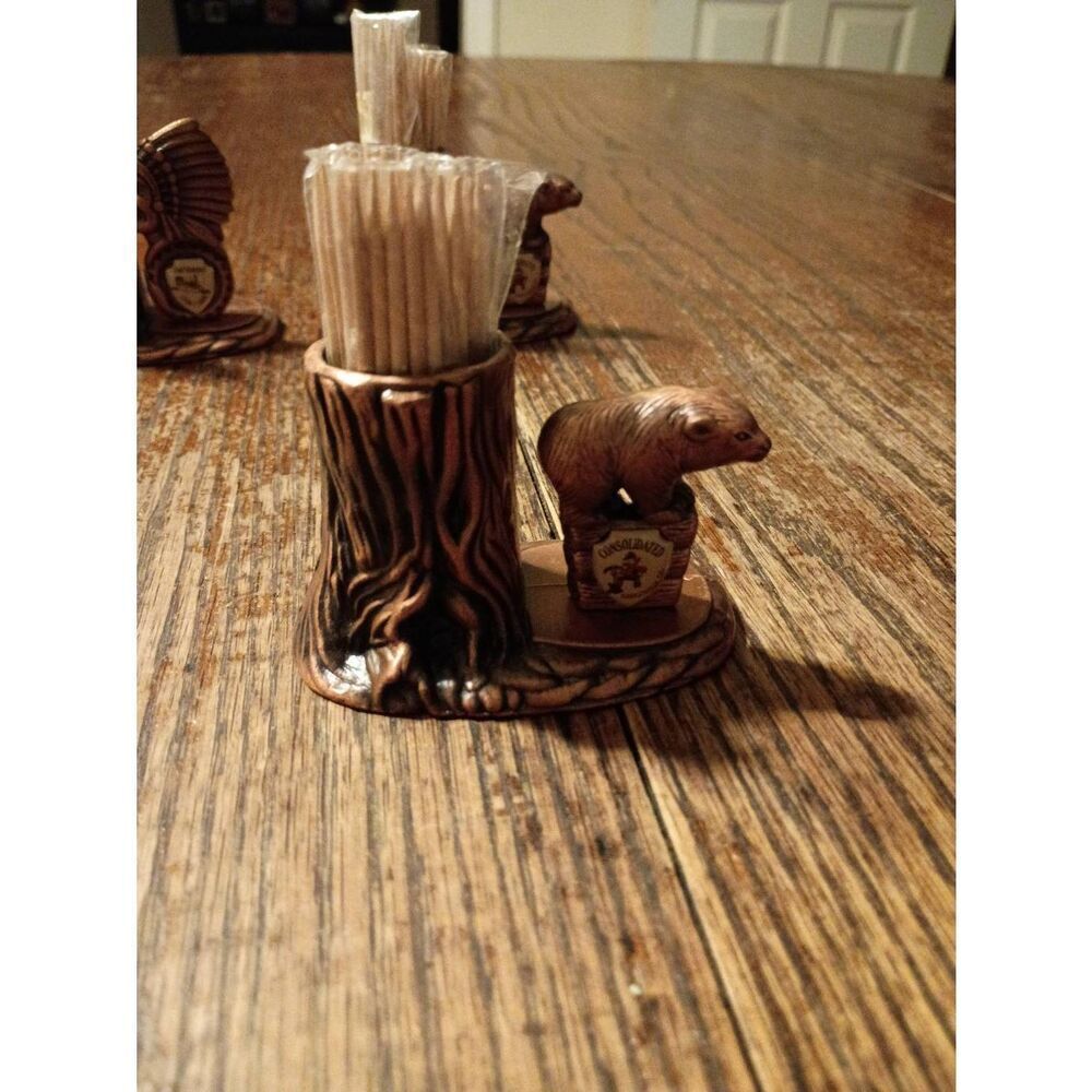 Vintage New Cast Metal Consolidated Gold Mine Dahlonega Georgia Toothpick Holder
